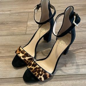 Vince Camuto strap heels. Calf hair strap. 6 1/2